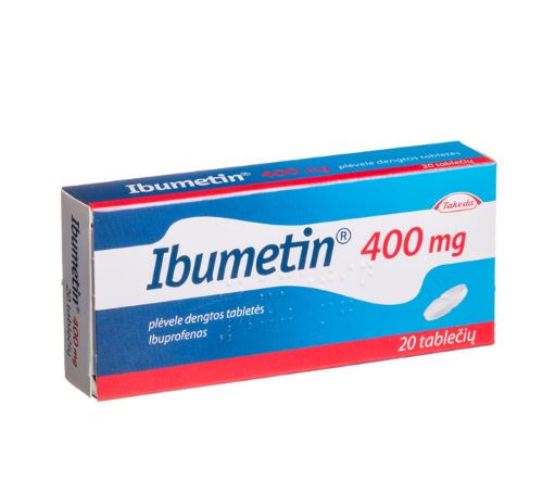 Ibumetin (Ibuprofen) 10 Tablets 400mg - Pain Relief Tablets Migraine Toothache Headache