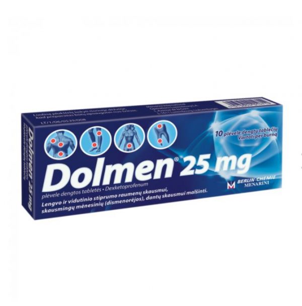 Dolmen 25mg – Pain Relief Migraine Toothache Headache Back Pain