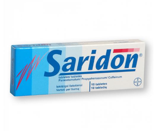 Saridon 5 boxes of 10 tablets - Analgetics Headache Relief Viral Fever
