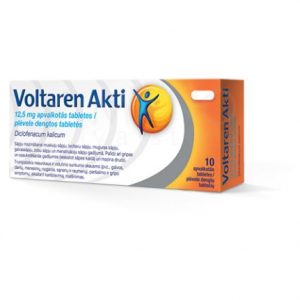 Voltaren Akti 10 Tablets - Muscle, Joint, Back, Headache, Dental Pain Relief