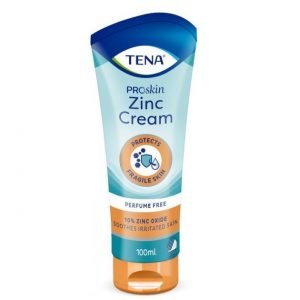 Tena Proskin Zinc Cream, 100 ml - Soothes Irritated Skin, 10% Zinc Oxide