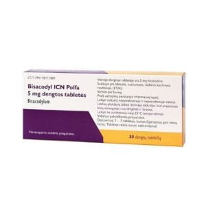 Bisacodyl 5 Mg. 30 Tabs - relief from occasional constipation